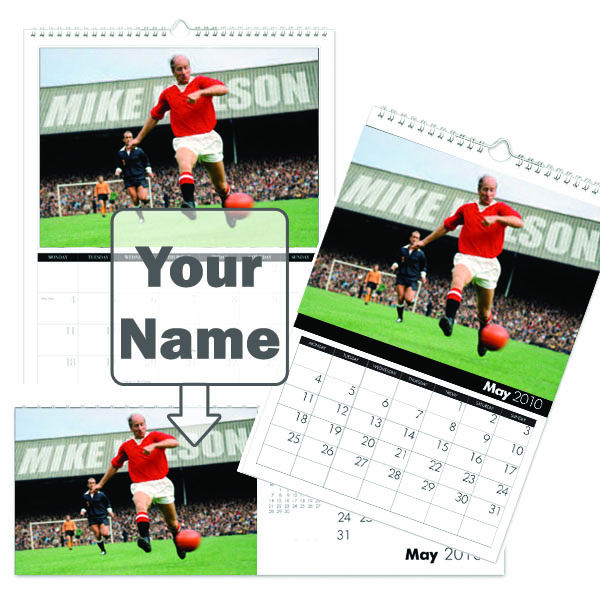 personalised Manchester United Legends Calendar