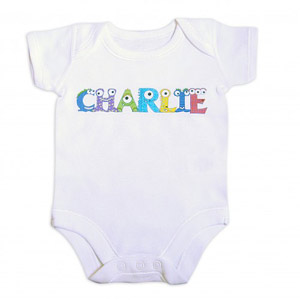 Monster Name Baby Vest