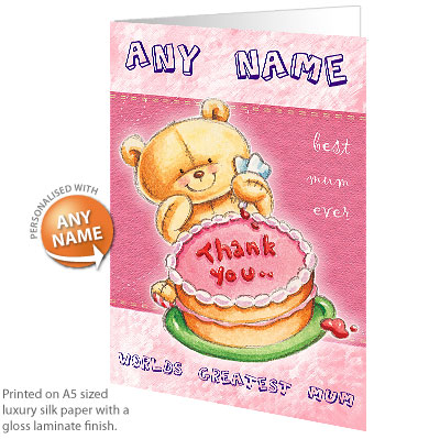 Mothers Day Card - Thank You Cake