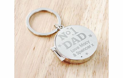 No1 Dad Photo Keyring