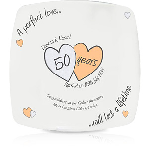 Perfect Love Golden Anniversary Plate