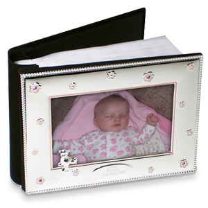 personalised Pink Baby Photo Album