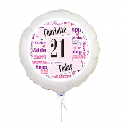 Pink Birthday Balloon