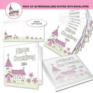 Pink Church Invitations