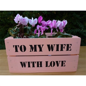 Pink Wooden Storage Box