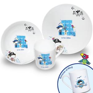 Personalised Pirate Letter Breakfast Set