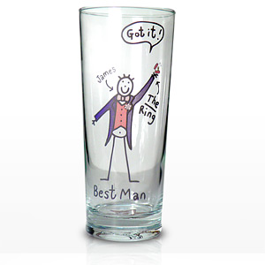 Personalised Purple Ronnie Best Man Pilsner