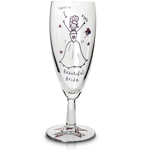 Personalised Purple Ronnie Bride Flute