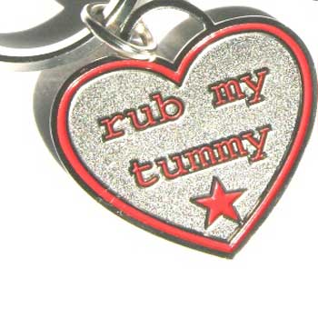 Personalised Rub My Tummy Dog ID Tag