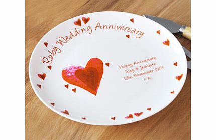 Ruby Anniversary Plate