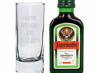 Shot Glass and Mini Jagermeister