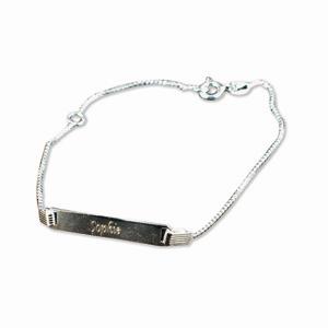 Personalised Silver ID Bracelet