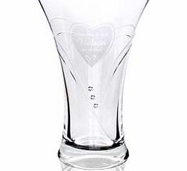 Swarovski Big Heart Diamante Vase