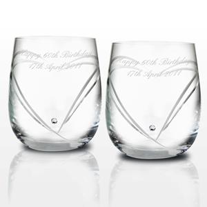 Swarovski Heart Whisky Glasses