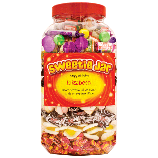 personalised Sweetie Jar Large