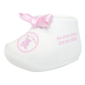 Teddy Its a Girl Bootee