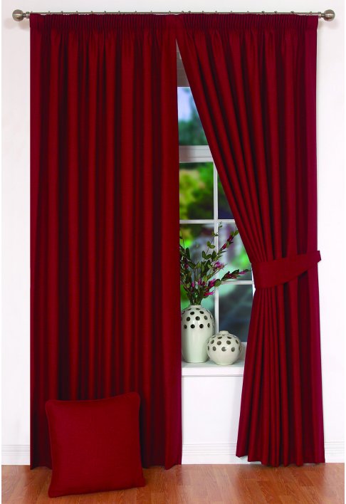 Red Lined Curtains