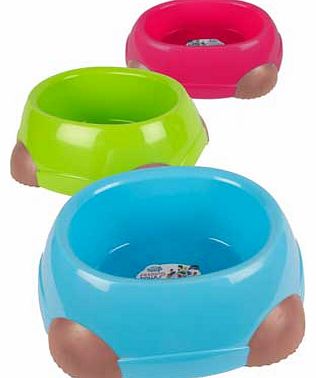 Colours Retro Dog Feeding Bowl - 2.2