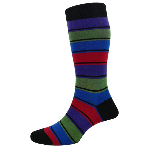 Black Multi Block Socks by