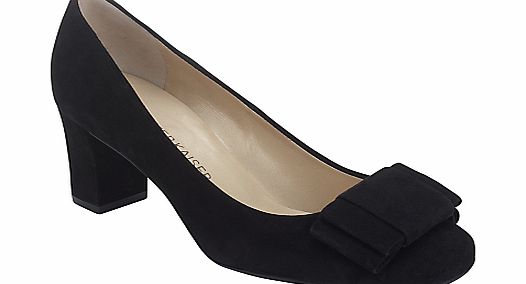 Pallau Suede Bow Block Heel Court