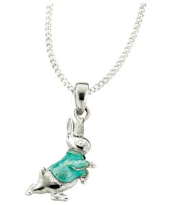 Peter Rabbit Sterling Silver Enamel Pendant