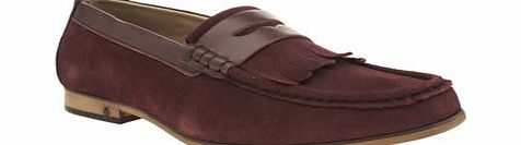 Peter Werth Burgundy Statham Fringe Penny Shoes