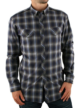 Navy Check Shirt