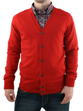 Red Knit Cardigan