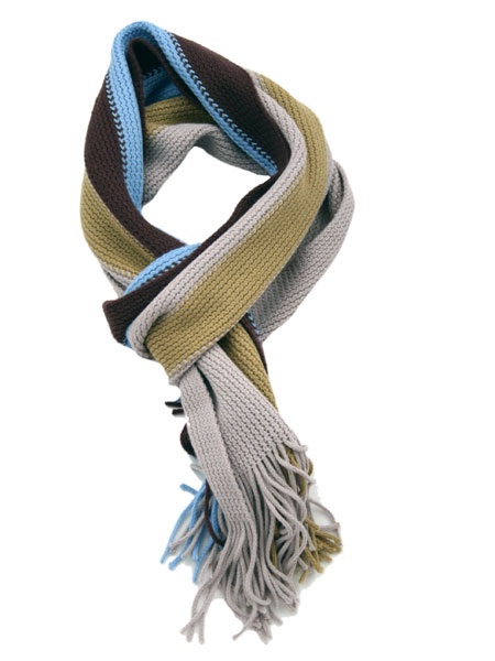 Stone Stripe College Scarf