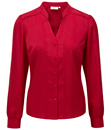 Petite Crimson Pintuck Blouse