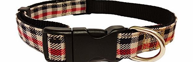 Pets Playground Uk Wag n Walk Black amp; Red Dog Collar, Choose Size, (Medium Collar)