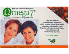 Omega 7 Buckthorn Oil. 150 Capsules.