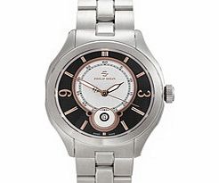 Prestige blue and rose-gold tone watch