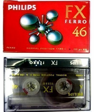 Philips 5 PHILIPS BLANK CASSETTE AUDIO TAPES HIFI CAR RECORDER FX FERRO 46 HIGH QUALITY