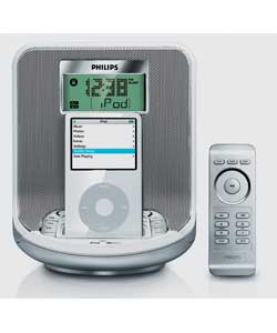 philips AJ300D Docking Alarm Clock Silver