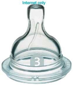 AVENT 3m+ Airflex Medium Flow Teats - Pack of 2