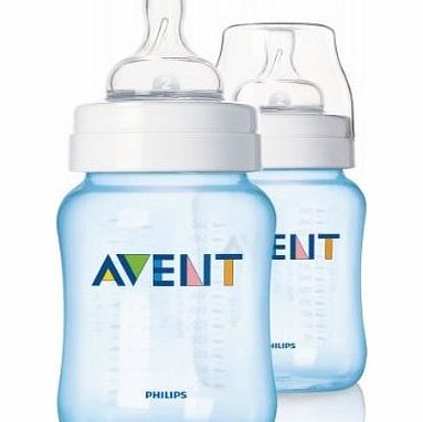 Philips AVENT SCF685/27 Classic Feeding Bottle (Blue, 260ml, 2-Pack)