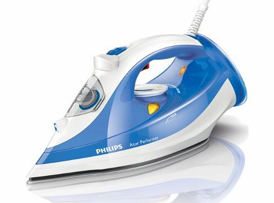 Philips GC3810/20 Azur Performer Steam Iron with 150 g Steam Boost, 300 ml, 2400 Watt, Blue