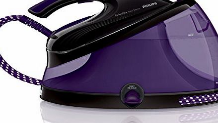 Philips GC8650/80 PerfectCare Aqua Silence Steam Generator Iron OptimalTemp and 330 g Silent Steam Boost, 2.5 Litre, 2400 W, 6.2 Bar, Black/Purple