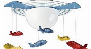 Massive 40153/55/10 Kico Avigo Aeroplane Ceiling Light Multi Colour