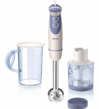 Philips Viva Collection HR1615/01 Hand Blender with Beaker, Chopper and Metal Bar, 650 Watt