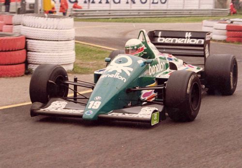 Photographs Teo Fabi Benetton Imola 1986 Car Entering Pits Photo (17cm x 12cm)