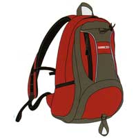 pico 30 Rucksack Red and Steel