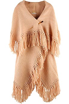 Large fringed gilet cardigan