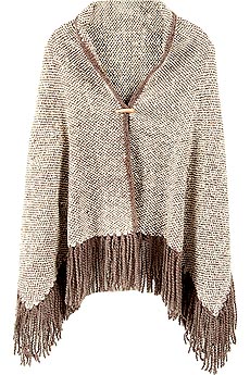 Toggle fastening shawl
