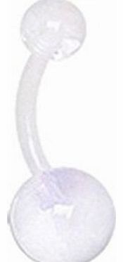 Piercing Boutique Bioflex Naval Belly Bar 1.6mm Bar Thickness (14 gauge) x 10mm Length One piece Red