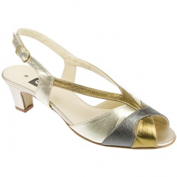 Pierre Cardin Female Zodpc705 Leather Upper Other/Leather Lining Comfort Sandals in Metallic