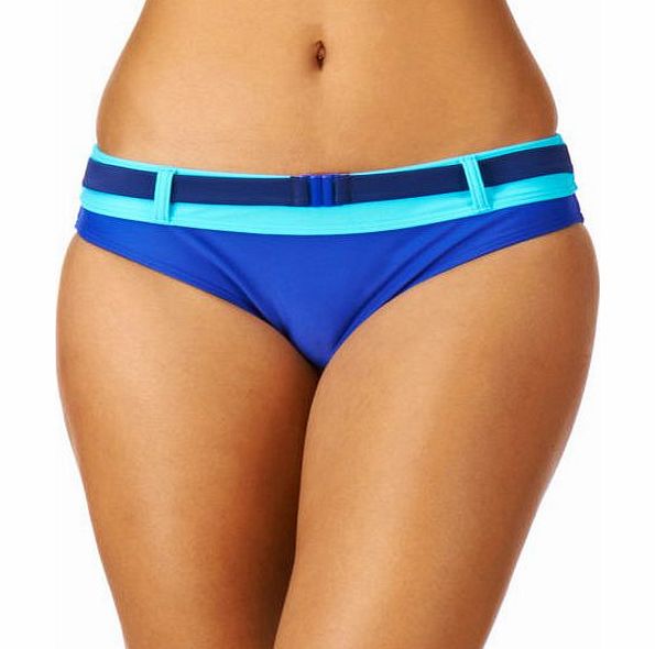 Piha Womens Piha Colour Block Bikini Bottom - Blue