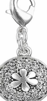 Pilgrim 560-443 Ladies Circle Charm Silver-Plated Crystal