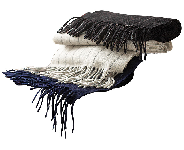 Stripe Scarf - Charcoal Grey